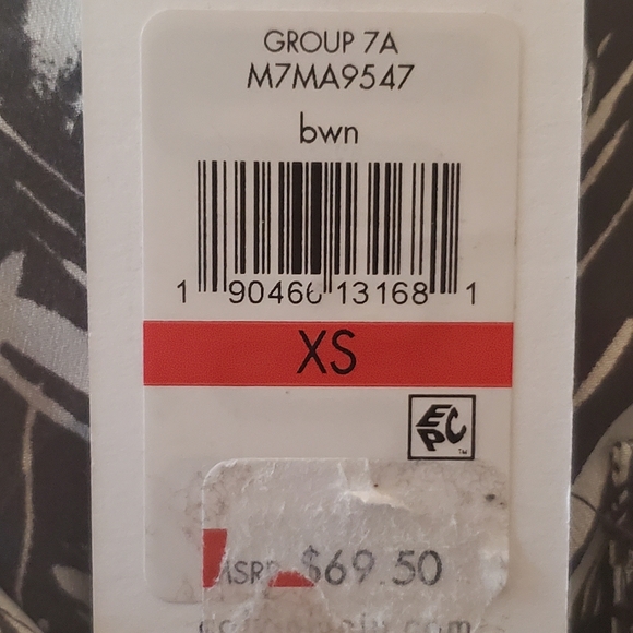 Calvin Klein Top Black Wite Button Up Pockets New - Picture 7 of 7